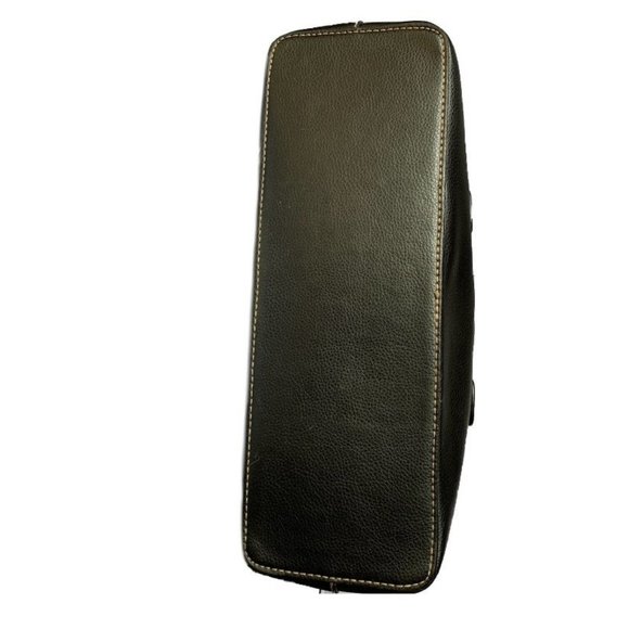 Black Tote Medicine Bag Style Gladstone Purse PU Leather - Picture 3 of 10